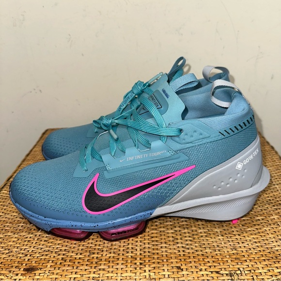 Nike Men\'s Size 9.5 Infinity Tour 2 Gore-Tex Golf Shoes Teal Pink Lace Up Ankle main image 5